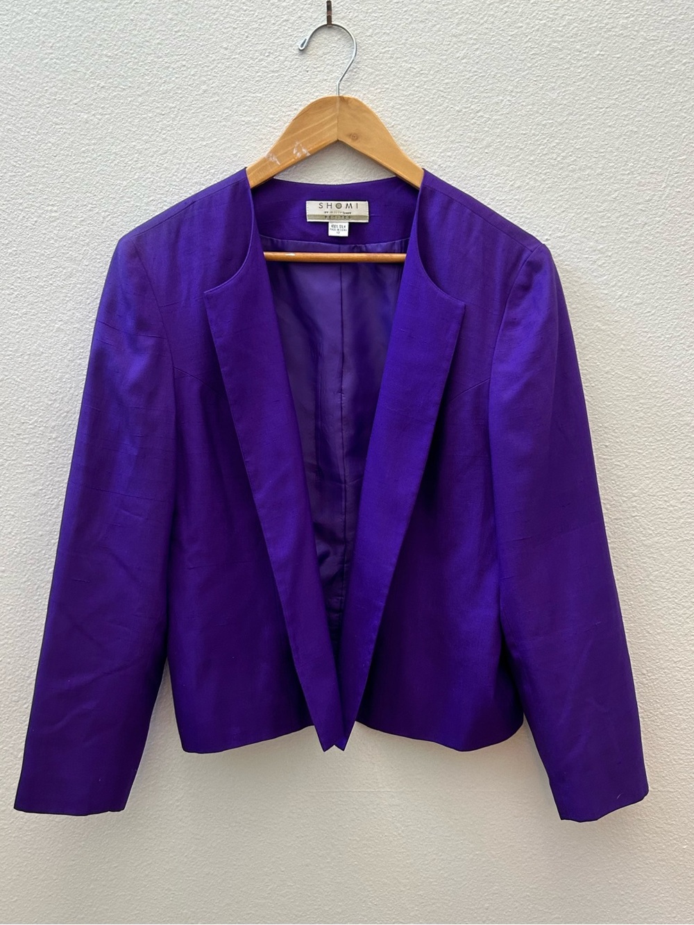 SHOMI silk purple blazer
